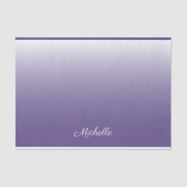 Papel De Seda Degradado oscuro ultravioleta personalizado (Anverso)