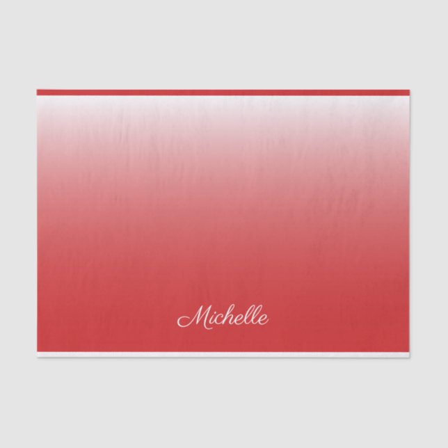 Papel De Seda Degradado oscuro y rojo personalizado (Anverso)
