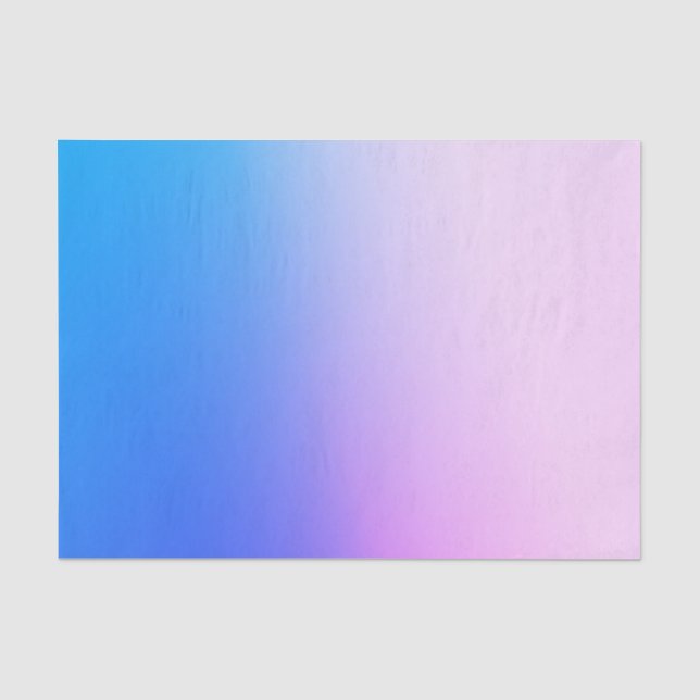 Papel De Seda Degradado rosa y azul Personalizable (Anverso)