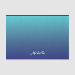 Papel De Seda Degradado sombrío azul personalizado