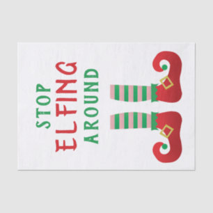 Papel De Seda Dejen de jugar con Navidades divertidos diciendo E