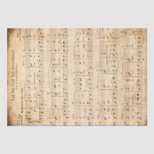 Papel De Seda Déjenme Llamarte Querida Hoja De Música Valentín