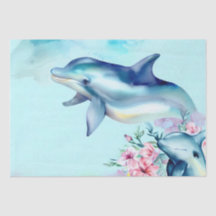 Delfín acuarela pintada