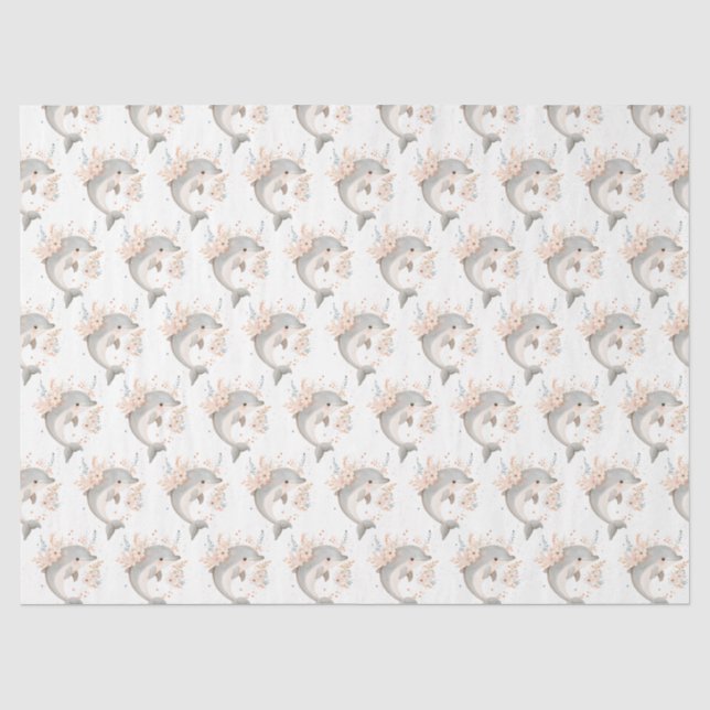 Papel De Seda Delfín Adorable (Anverso)