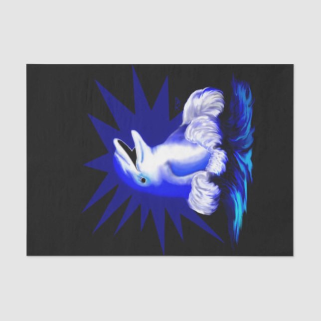 Papel De Seda Delfín sonriente (Anverso)