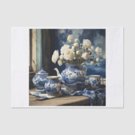 Papel De Seda Delfts blauwe vaas decoupage tissue papier