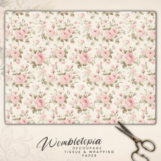 Papel De Seda Delicada antigüedad | Decoración rosa pastel suave (Subido por el creador)