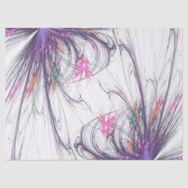Papel De Seda Delicada elegancia fractal (Anverso)