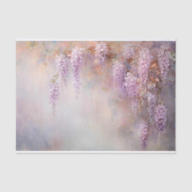 Papel De Seda Delicada, suave y elegante decoración florística (Anverso)