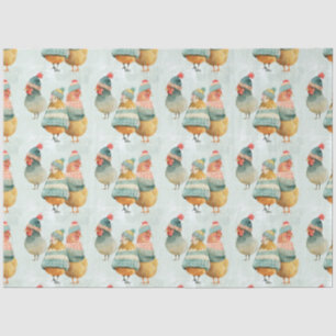 Papel De Seda Delicadas gallinas personalizados en gorras y pañu