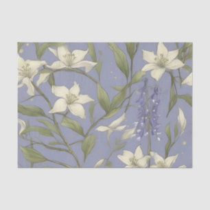 Papel De Seda Delicadas Ramas Y Flores De Flores Silvestres
