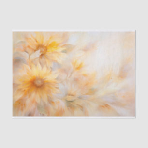 Papel De Seda Delicadas, Suaves Florales de Girasoles Elegantes 