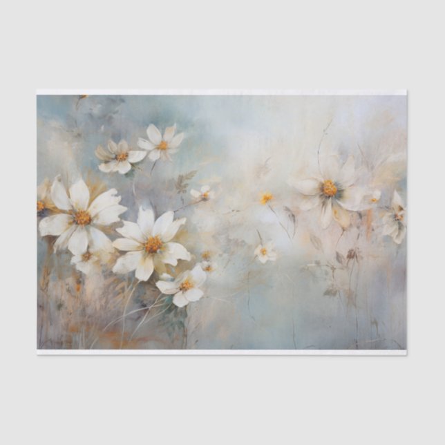 Papel De Seda Delicadas, Suaves y Bellas Flores Elegantes Decoup (Anverso)