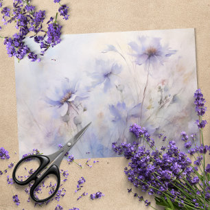 Papel De Seda Delicado, Elegante Decoupage Floral de Anémona Púr
