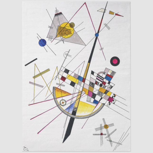 Papel De Seda Delicate Tension #85 -  Kandinsky Art Decoupage  (Anverso)