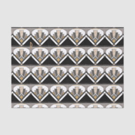 Papel De Seda Delicia Art Deco Patrón Personalizado Inicial