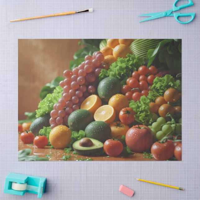Papel De Seda Delicia de Cosecha Fresca (Artesanía)
