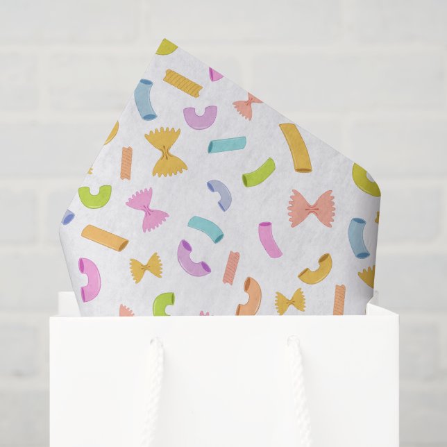 Papel De Seda Deliciosa pasta divertida macarrones patrón colori (Bolsa de regalo)