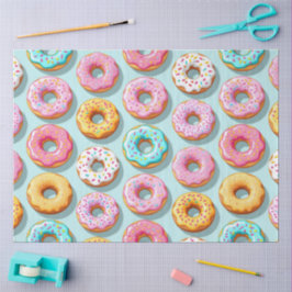 Papel De Seda Deliciosas donas de crema azules