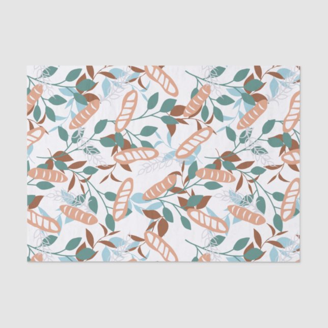 Papel De Seda Delicioso patrón Baguette de Trigo Orgánico (Anverso)