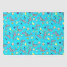 Deliciosos delfines nadadores y peces coloridos