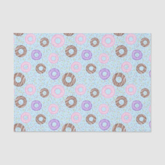 Papel De Seda Delicious Donuts Tissue Paper on Blue