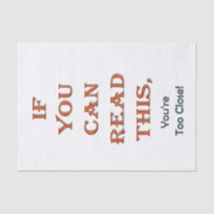 Papel De Seda Demasiado cerca