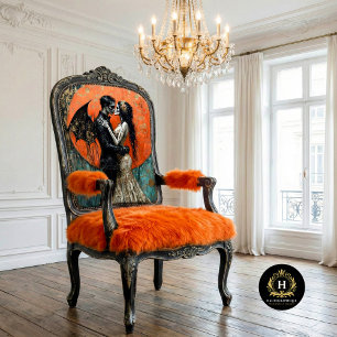 Papel De Seda Demonio Gótico de Halloween Pareja de Monstruos De
