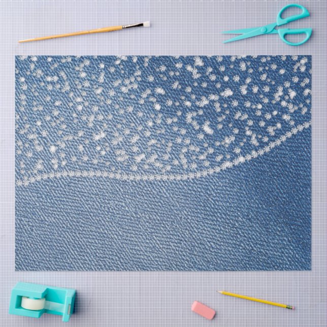 Papel De Seda Denim Blue Jeans Diamond  (Artesanía)