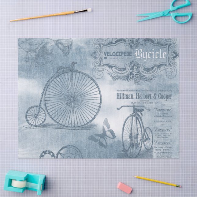 Papel De Seda Denim Steampunk (Artesanía)