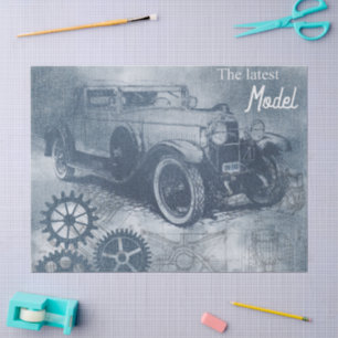 Papel De Seda Denim Steampunk