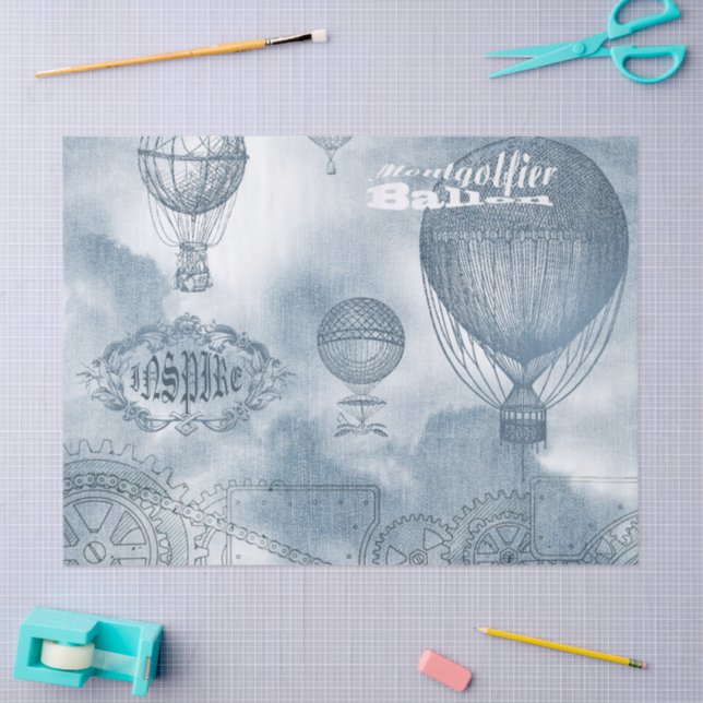 Papel De Seda Denim Steampunk (Artesanía)