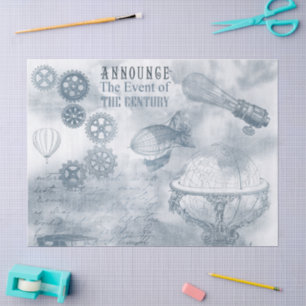 Papel De Seda Denim Steampunk