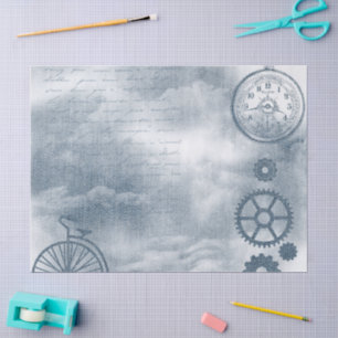 Papel De Seda Denim Steampunk