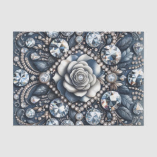 Papel De Seda Denim y Diamante Glam Bling Rosa Joyas