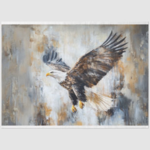 Papel De Seda Deoupage Bald Eagle Bandera Americana