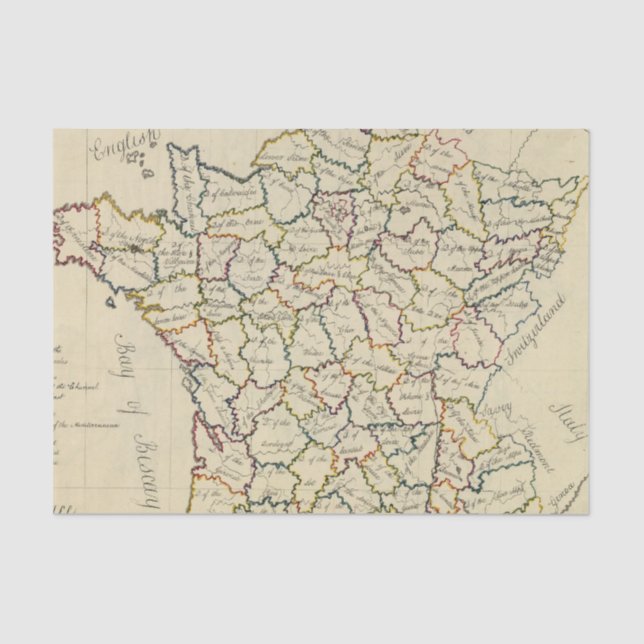 Papel De Seda Departamentos de Francia (Anverso)