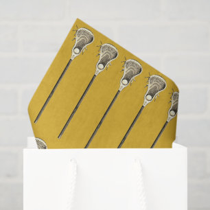 Papel De Seda Deportes de Lacrosse de Oro