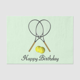 Papel De Seda Deportes Verde Tenis Cumpleaños