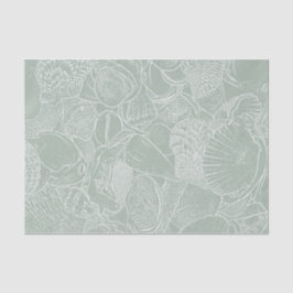 Papel De Seda Depósito de playa de Sea Shell Sage Green Coastage