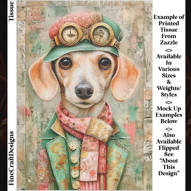 Papel De Seda Depuración de Dachshund EB4R con un caprichoso pas (Subido por el creador)
