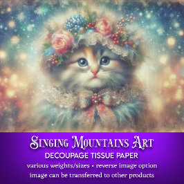 Papel De Seda Depuración de gatos de invierno chic y caprichoso