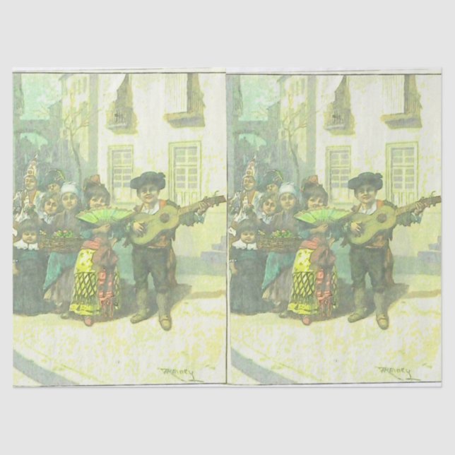 Papel De Seda Desacoplamiento y ajuste de regalo en el menú espa (Anverso)