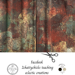 Papel De Seda Desacoplar Rusty Tin Weathered Metalizado