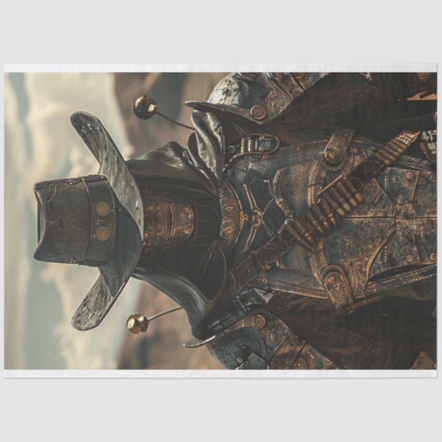 Papel De Seda Desacoplar Steampunk Rodeo Rider (Anverso)