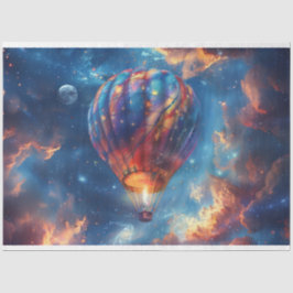 Papel De Seda Desacoplar Whimsical Blue Hot Air Balloon Rige
