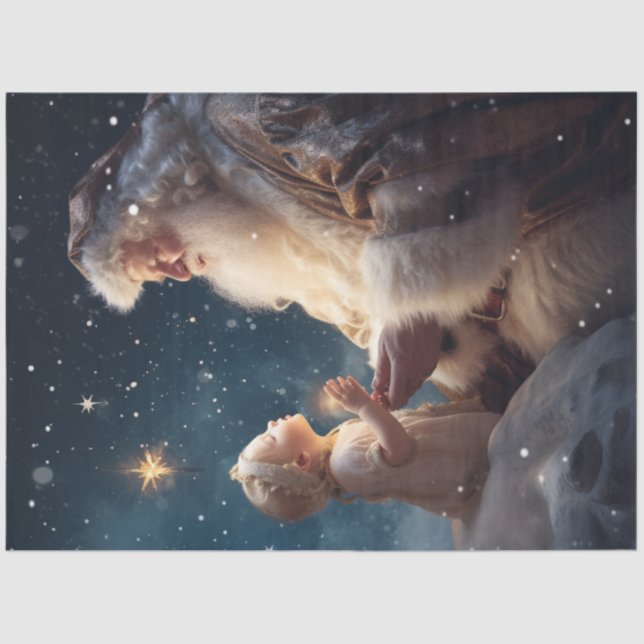 Papel De Seda Desacreditar a Santa que le diga al nieto sobre Je (Anverso)