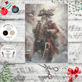 Papel De Seda Desacreditar el pirata de Santa Claus Steampunk