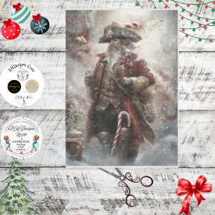 Papel De Seda Desacreditar el pirata de Santa Claus Steampunk