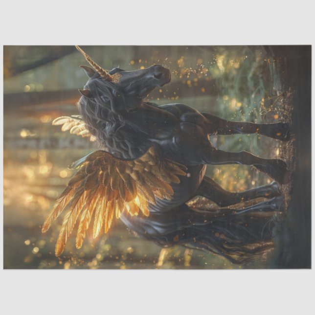 Papel De Seda Desacreditar las alas de oro de la filipina negra  (Anverso)